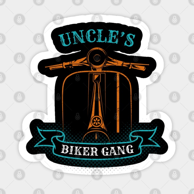 Uncle's Biker Gang Father's Day Sticker by DwiRetnoArt99